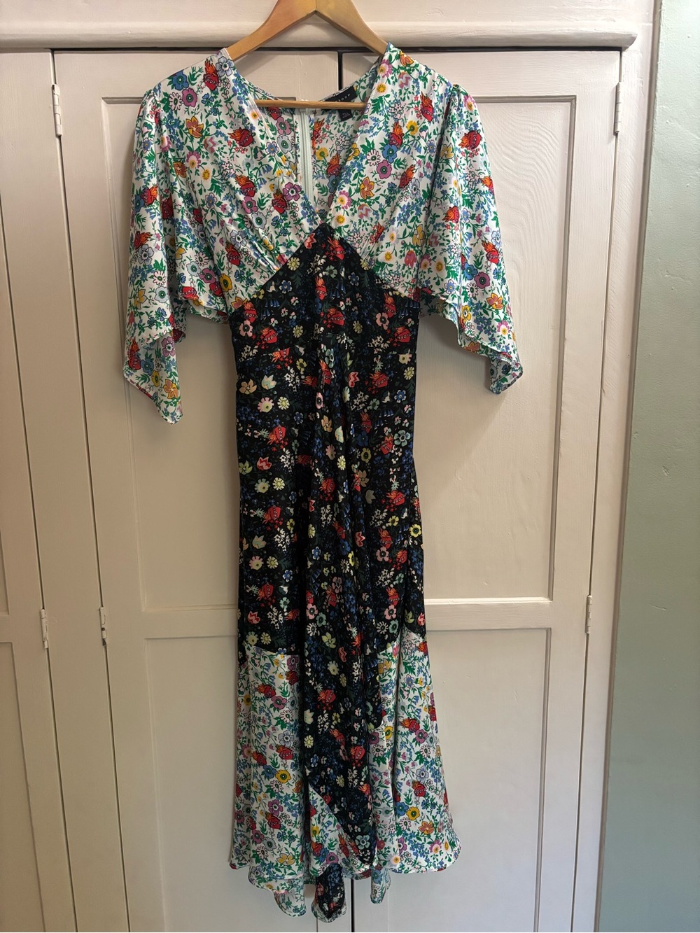 Topshop Mixed Floral Maxi Dress